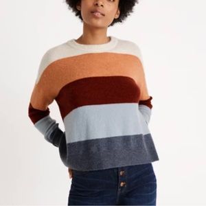 Madewell Crofton Striped Pullover Sweater in Coziest Yarn Size XS